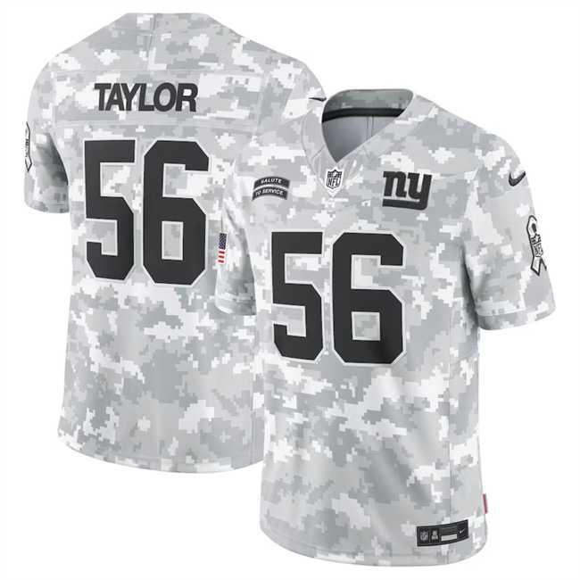 Mens New York Giants #56 Lawrence Taylor 2024 Arctic Camo Salute To Service Limited Stitched Jersey Dyin->new york giants->NFL Jersey